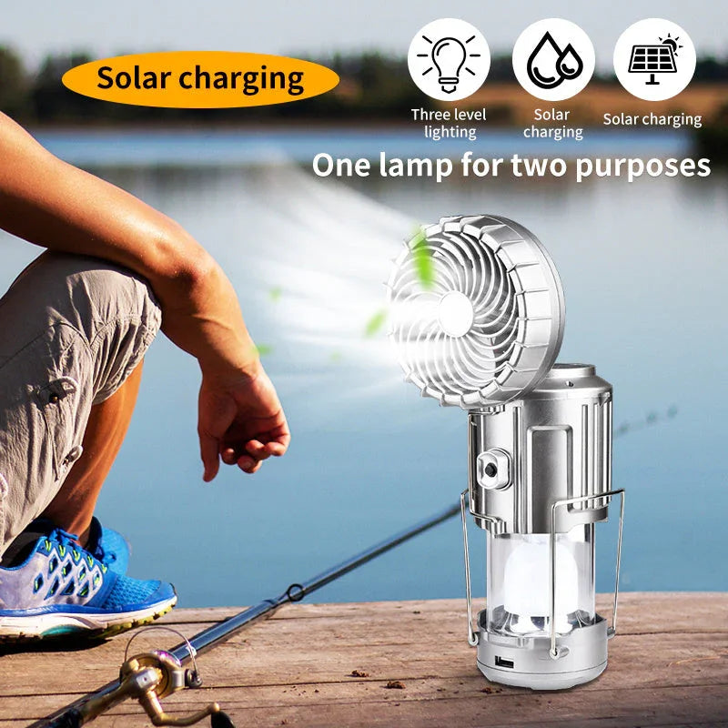 Lantern Solar-Powered Fan for Outdoors - Renewable Depot
