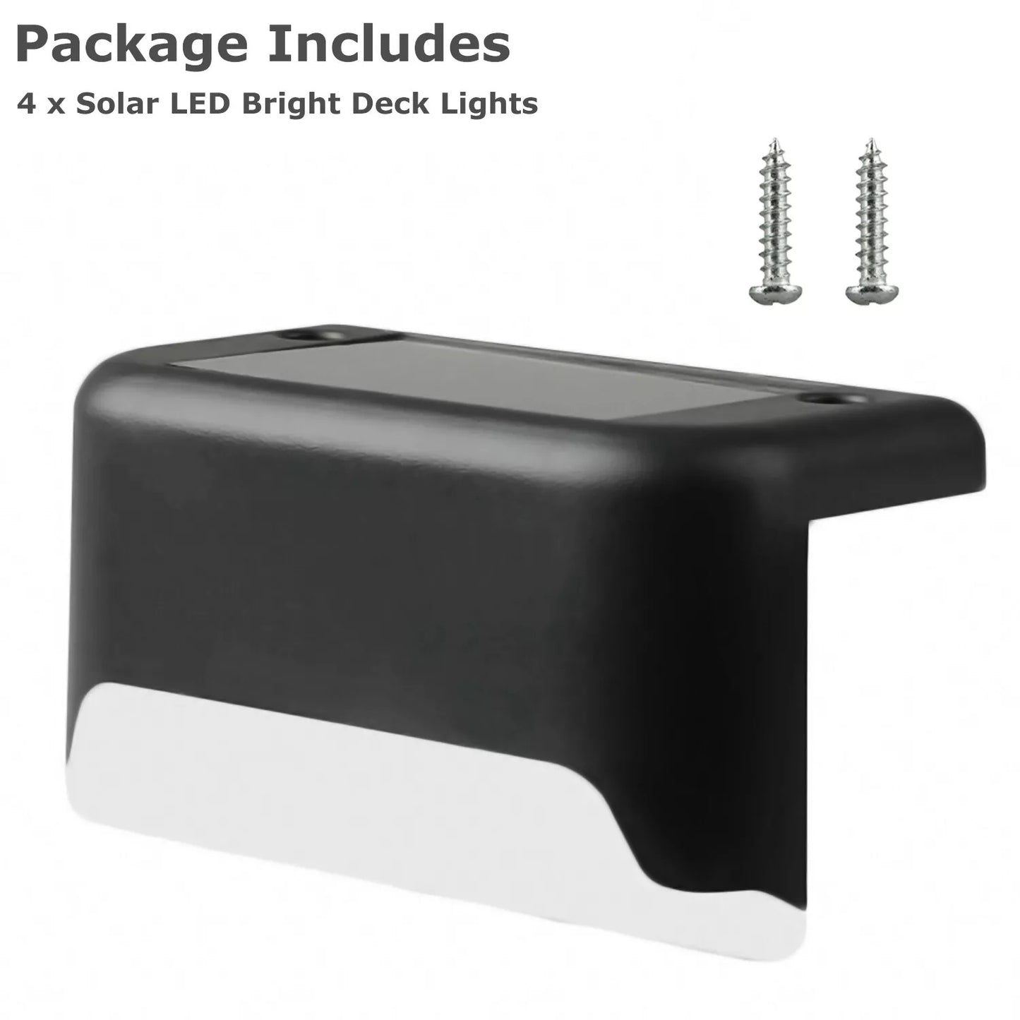 Solar LED Deck Step Lights 4 Pack
