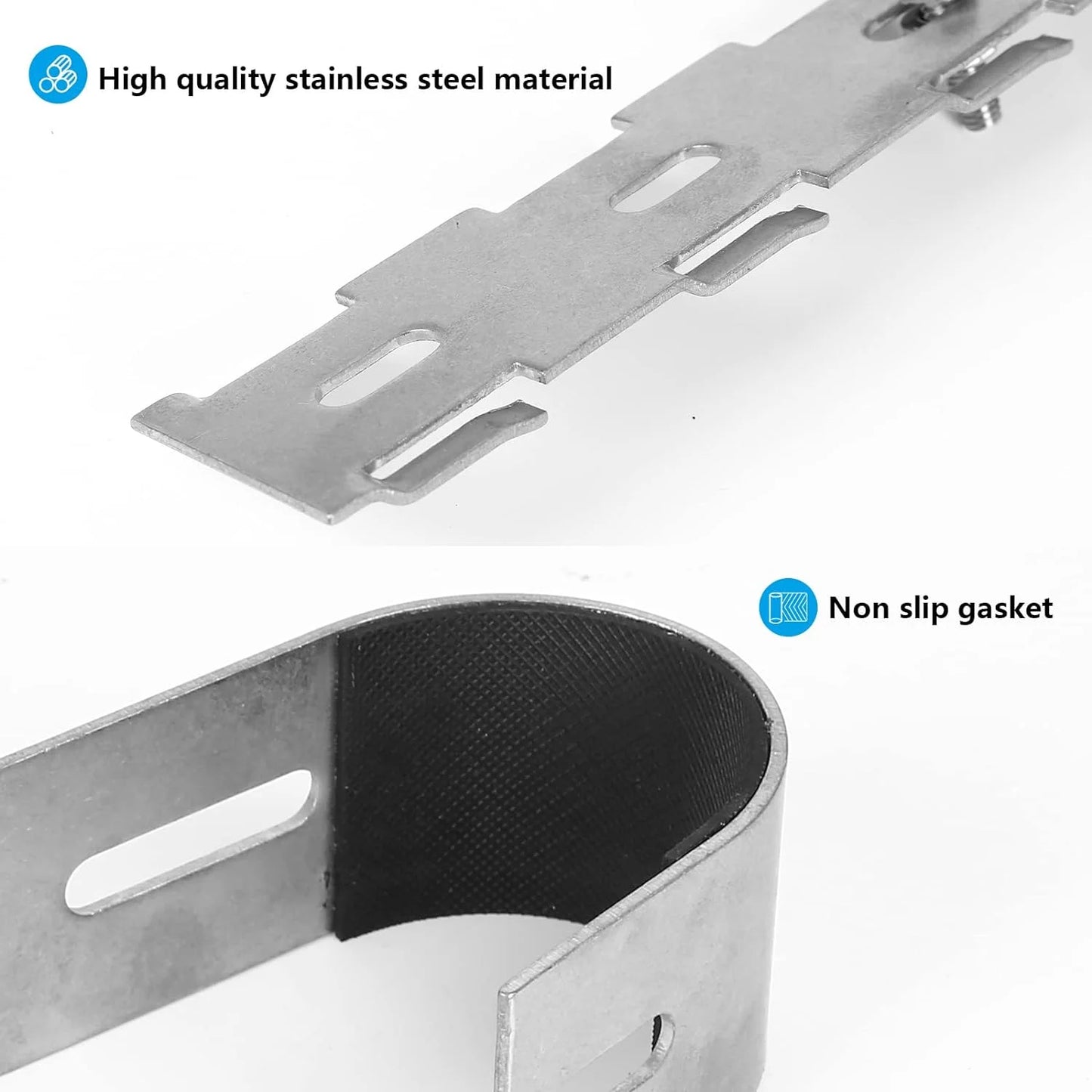 Solar Panel Curved Hooks for Balcony Railing - Stainless Steel Hooks - Renewable Depot