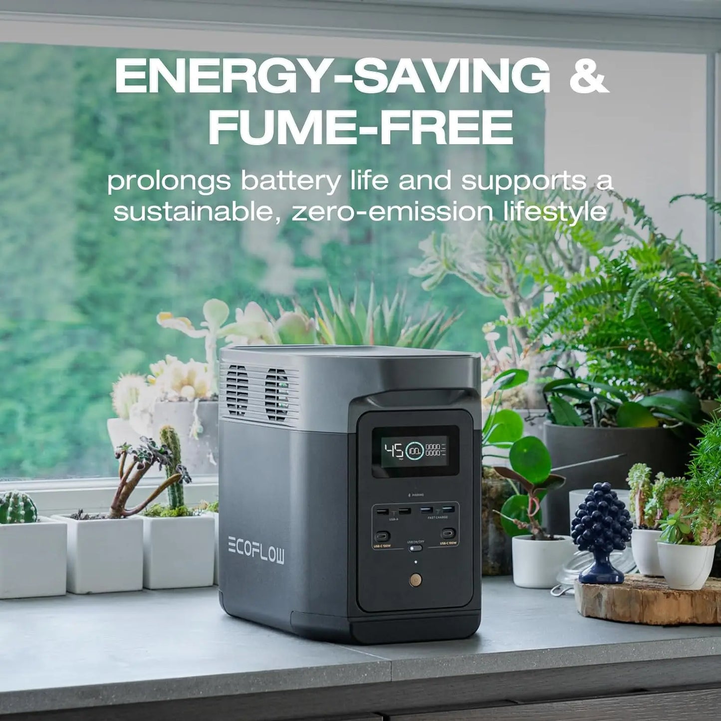 EcoFlow Portable Power Station DELTA 2 LiFePO4 Battery, Solar Powered Generator - Renewable Depot