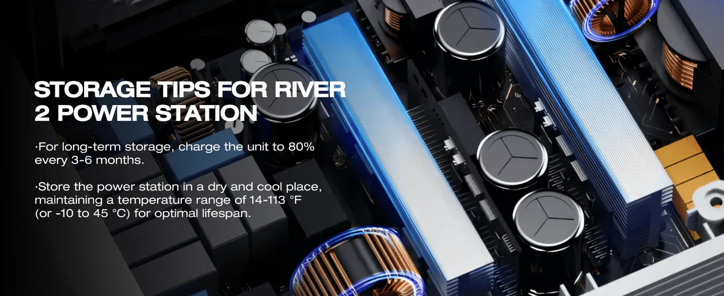 ECOFLOW RIVER 2 Portable Power Station - 256Wh LiFePO4 Battery - Renewable Depot