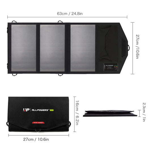 ALLPOWERS 21W High-Efficiency Foldable Solar Panel - Renewable Depot