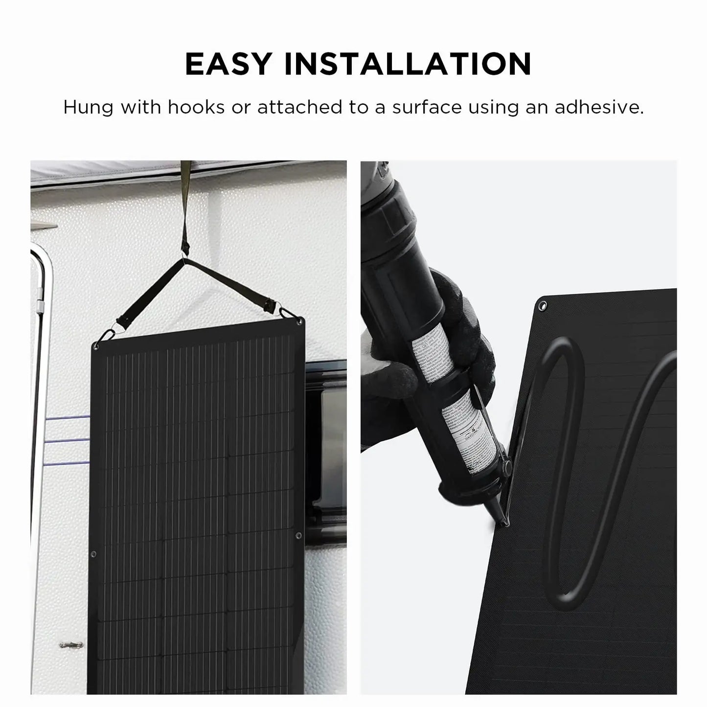 ECOFLOW 100W 12V Solar Panels, High Efficiency Monocrystalline PV Modules, IP68 Waterproofing - Renewable Depot