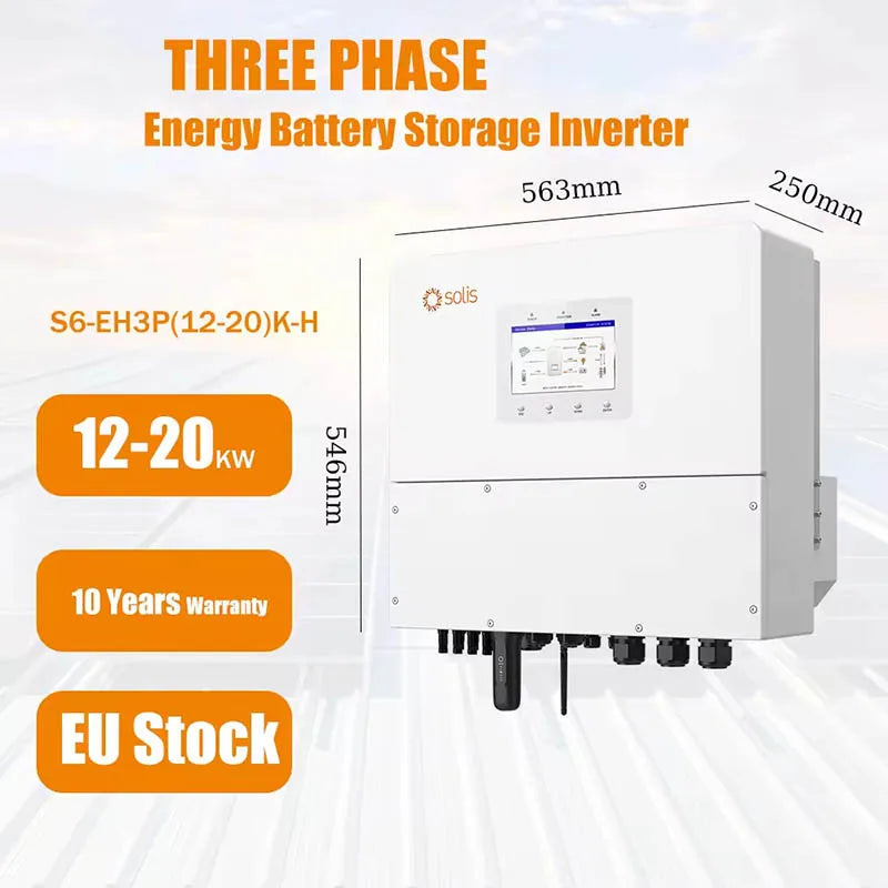 SOLIS 12Kw-20Kw Hybrid Inverter - High Voltage - 3 Phase Energy Storage Inverters for Home Use - Renewable Depot