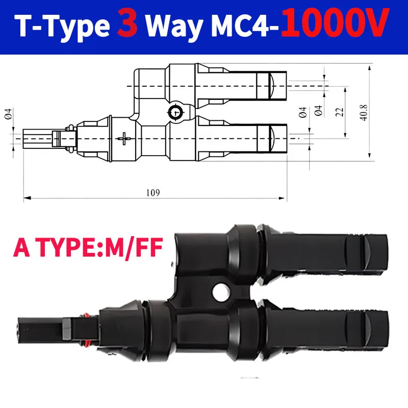 Solar Panel Parallel Connectors-T Branch 3/4/5/6/7Way - Renewable Depot