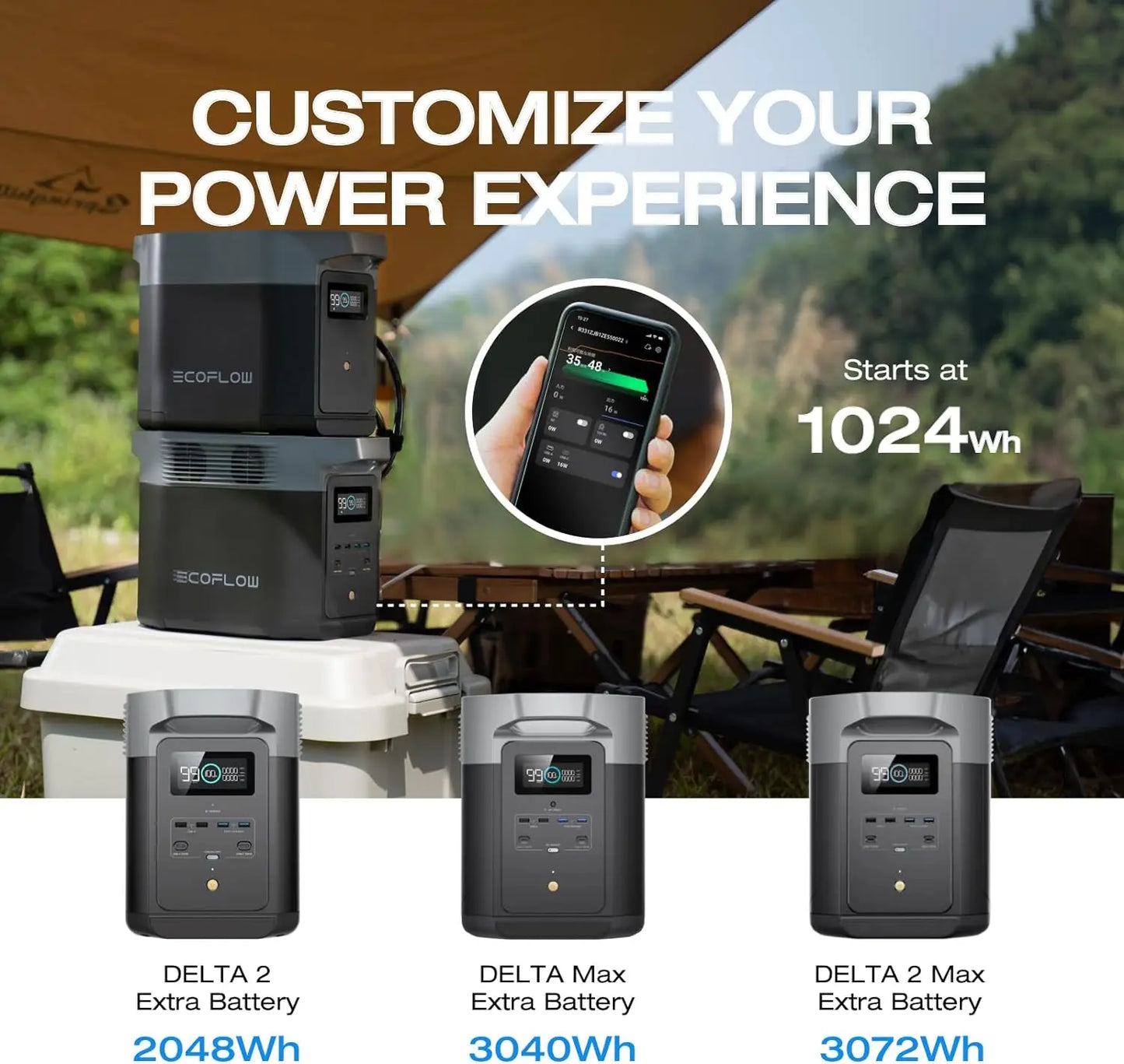 ECOFLOW Portable Power Station DELTA 2, 950Wh LiFePO4 (LFP) Battery - Renewable Depot