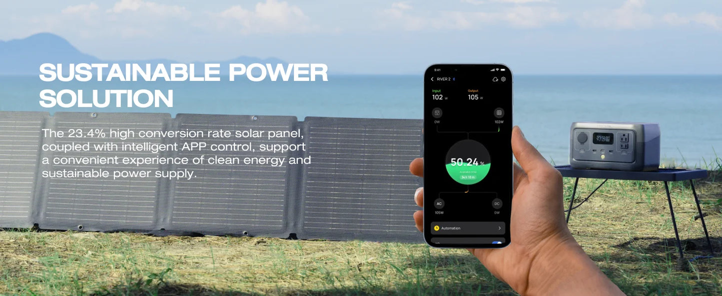 ECOFLOW RIVER 2 Portable Power Station - 256Wh LiFePO4 Battery - Renewable Depot