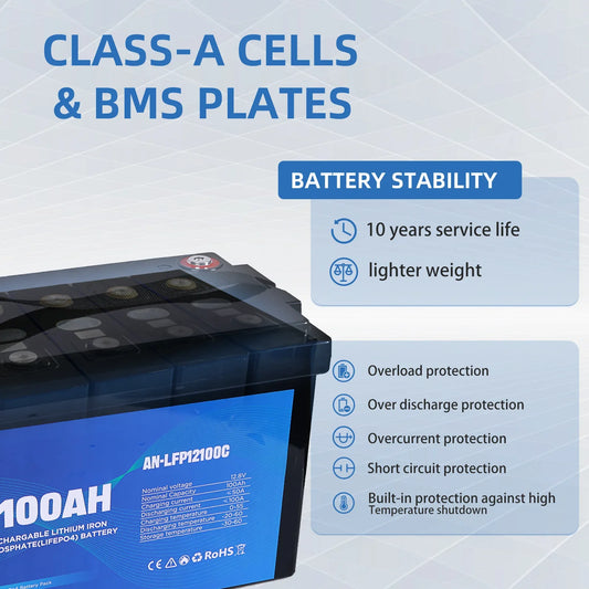 Battery 100Ah LiFePO4 High-Capacity Power - Renewable Depot