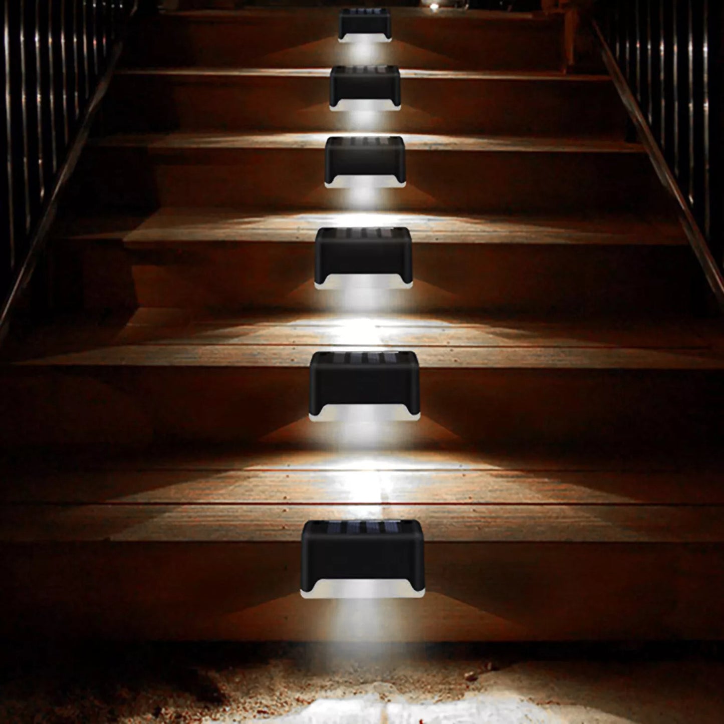 Solar LED Deck Step Lights 4 Pack