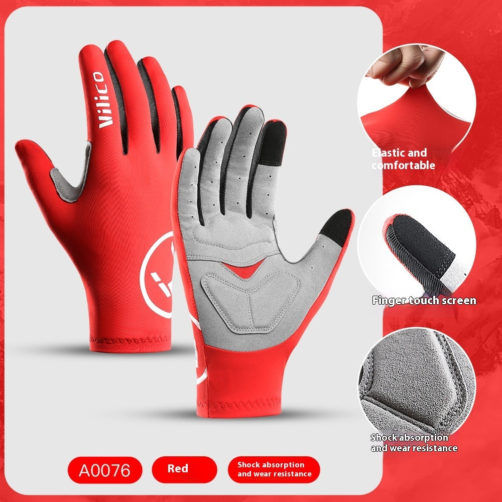 Spring & Summer Outdoor Mountain Bike Riding Gloves – Thin Shock Absorption