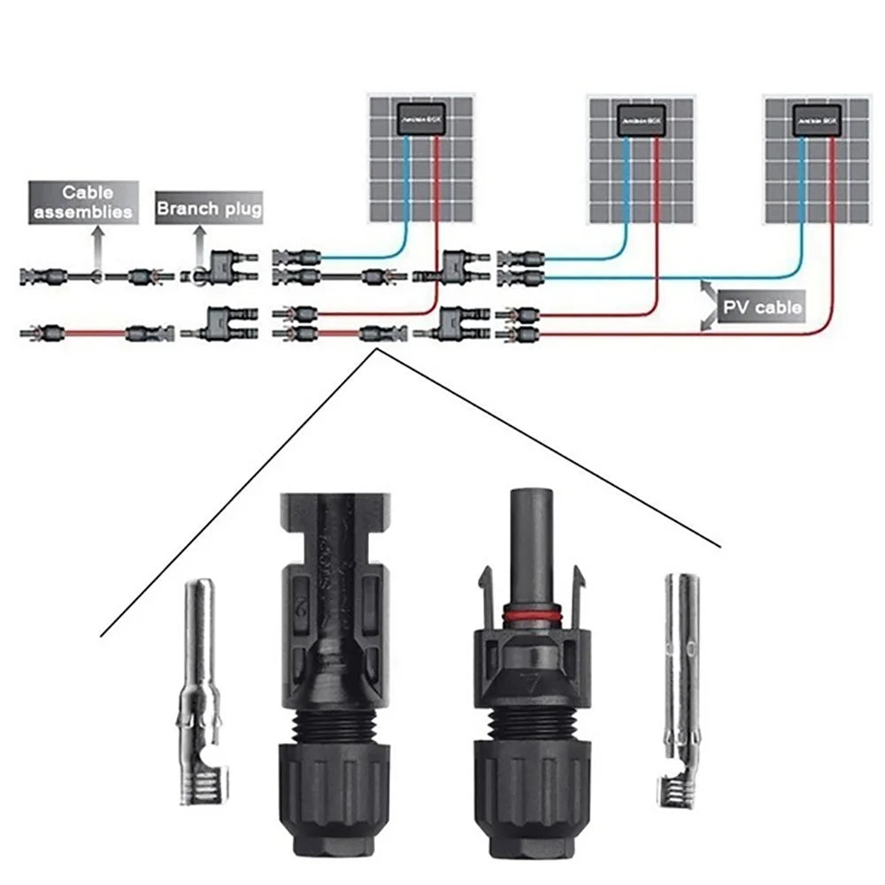 Photovoltaic Solar Connectors - Male & Female IP67 Waterproof Connector