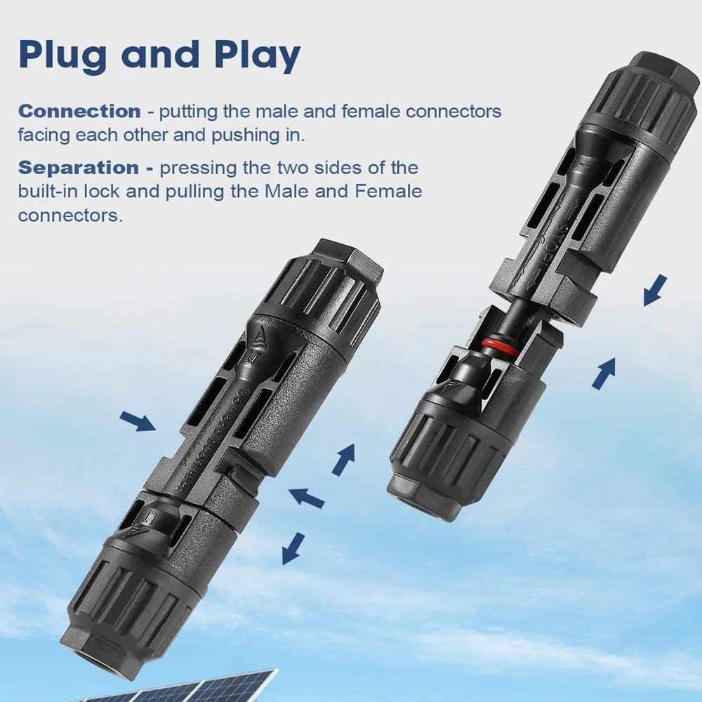 Photovoltaic Solar Connectors - Male & Female IP67 Waterproof Connector