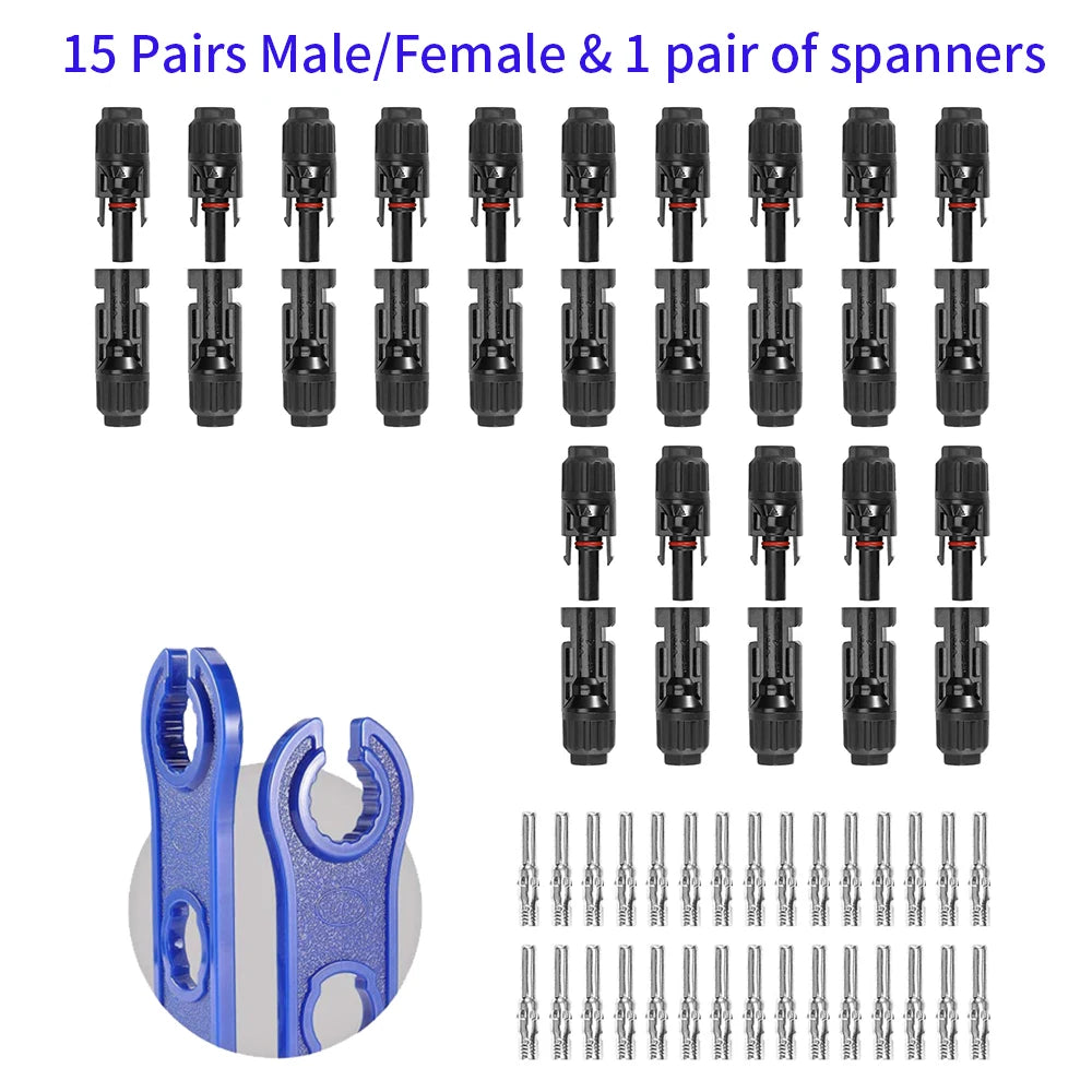 Photovoltaic Solar Connectors - Male & Female IP67 Waterproof Connector