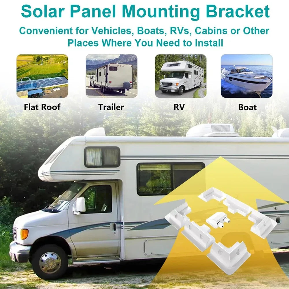 RV Roof Solar Panel Mounting Bracket Kit