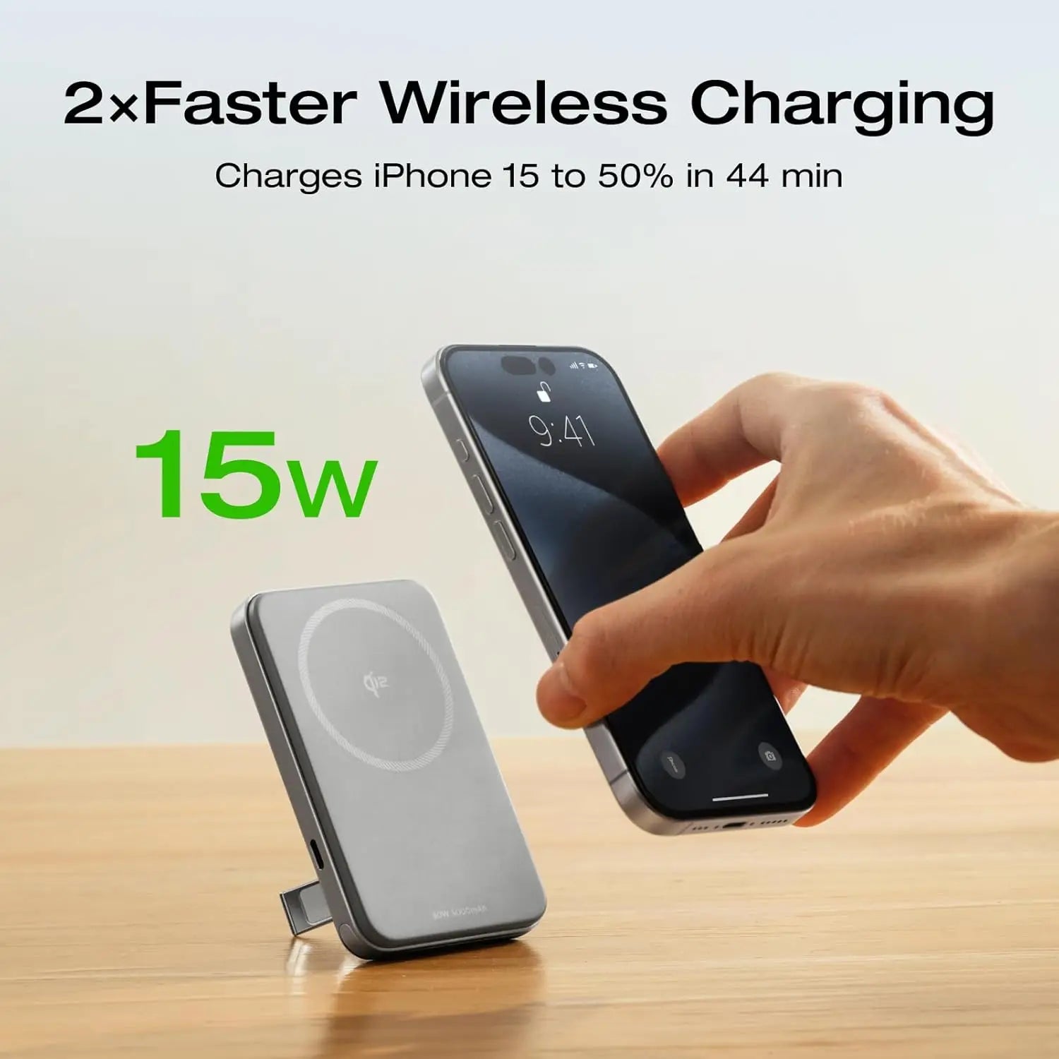 ECOFLOW Rapid Wireless Power Bank 5000mAh with Stand & Built-in USB-C Cables - Renewable Depot