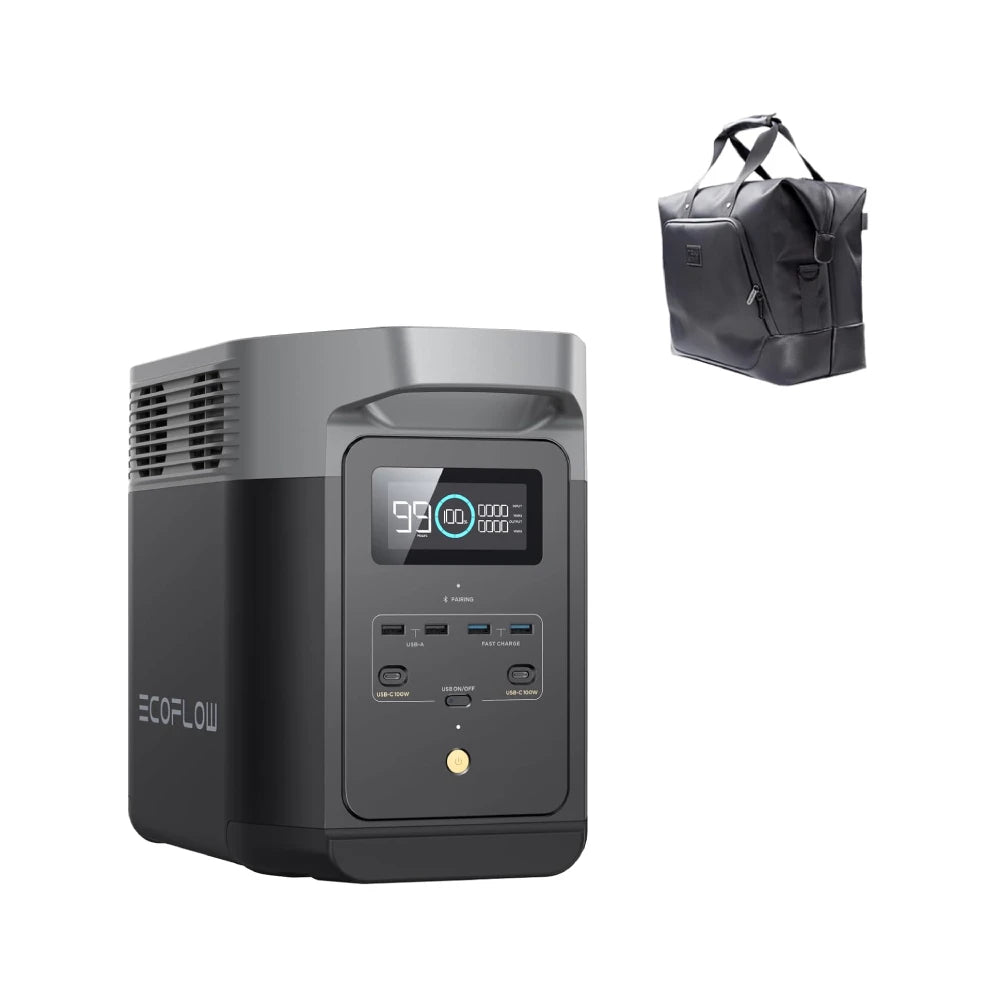 EcoFlow Portable Power Station DELTA 2 LiFePO4 Battery, Solar Powered Generator - Renewable Depot