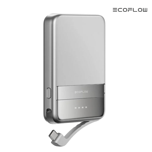 ECOFLOW Rapid Wireless Power Bank 5000mAh with Stand & Built-in USB-C Cables - Renewable Depot