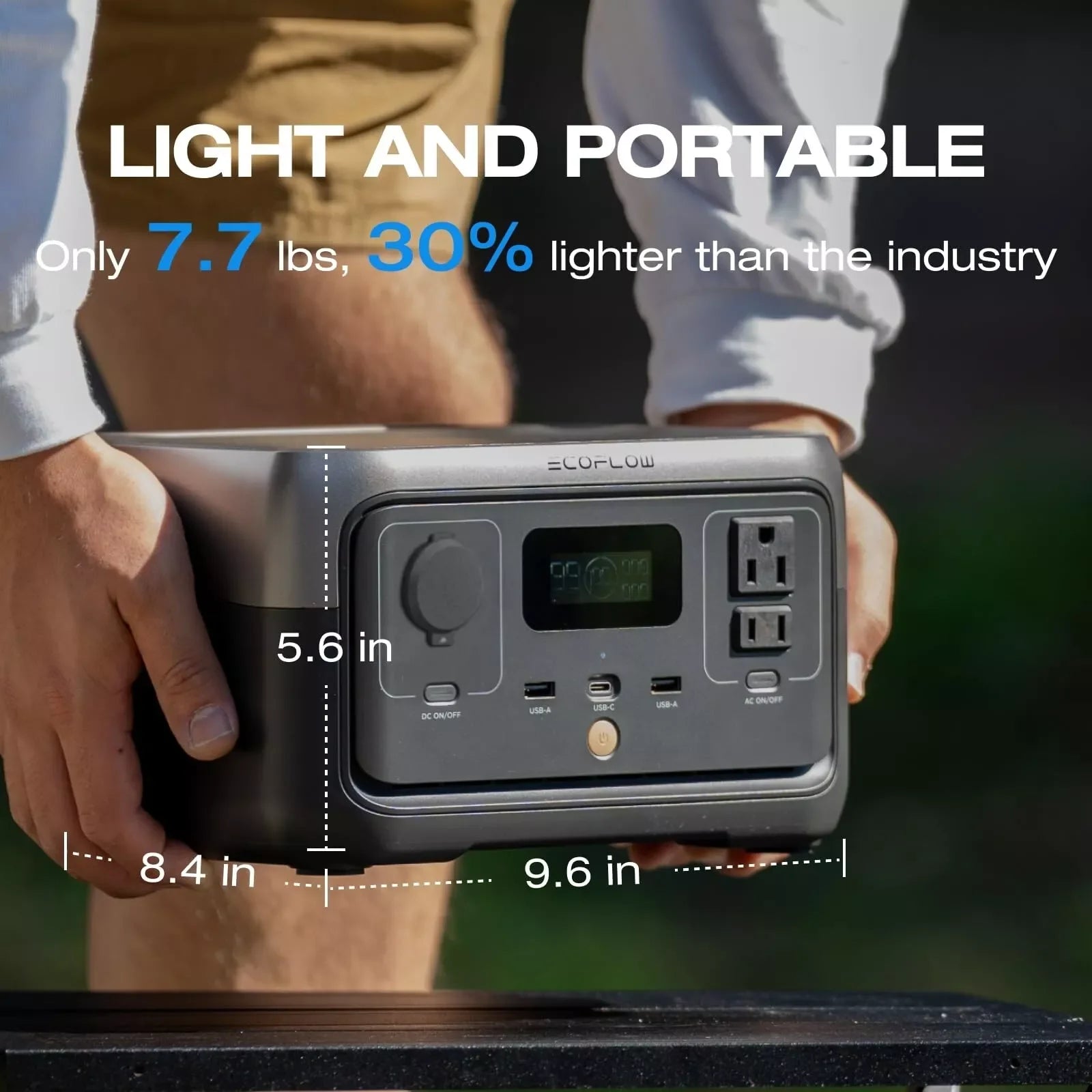 ECOFLOW RIVER 2 Portable Power Station - 256Wh LiFePO4 Battery - Renewable Depot