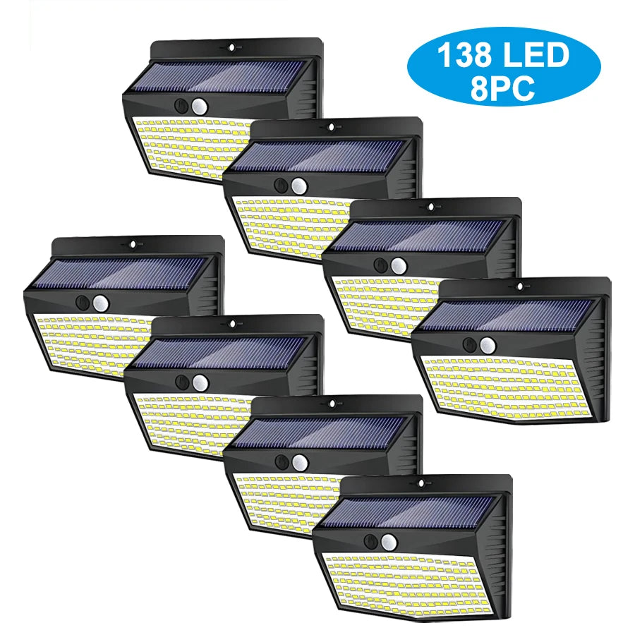 138 LED Solar Outdoor Lights