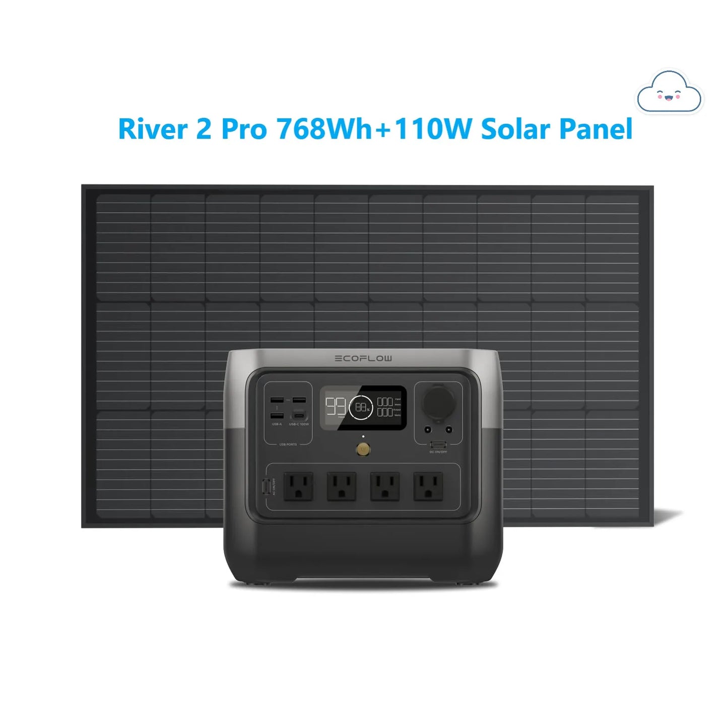 ECOFLOW Portable Power Station RIVER 2 Pro, 768Wh LiFePO4 Battery - USA Stock - Renewable Depot