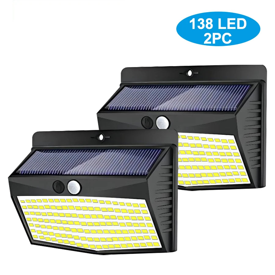 138 LED Solar Outdoor Lights