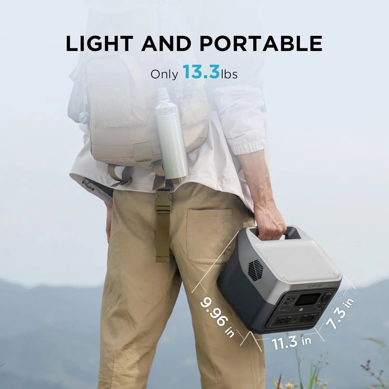 ECOFLOW Portable Power Station RIVER 2 Max, 499Wh/512Wh LiFePO4 Battery - Renewable Depot