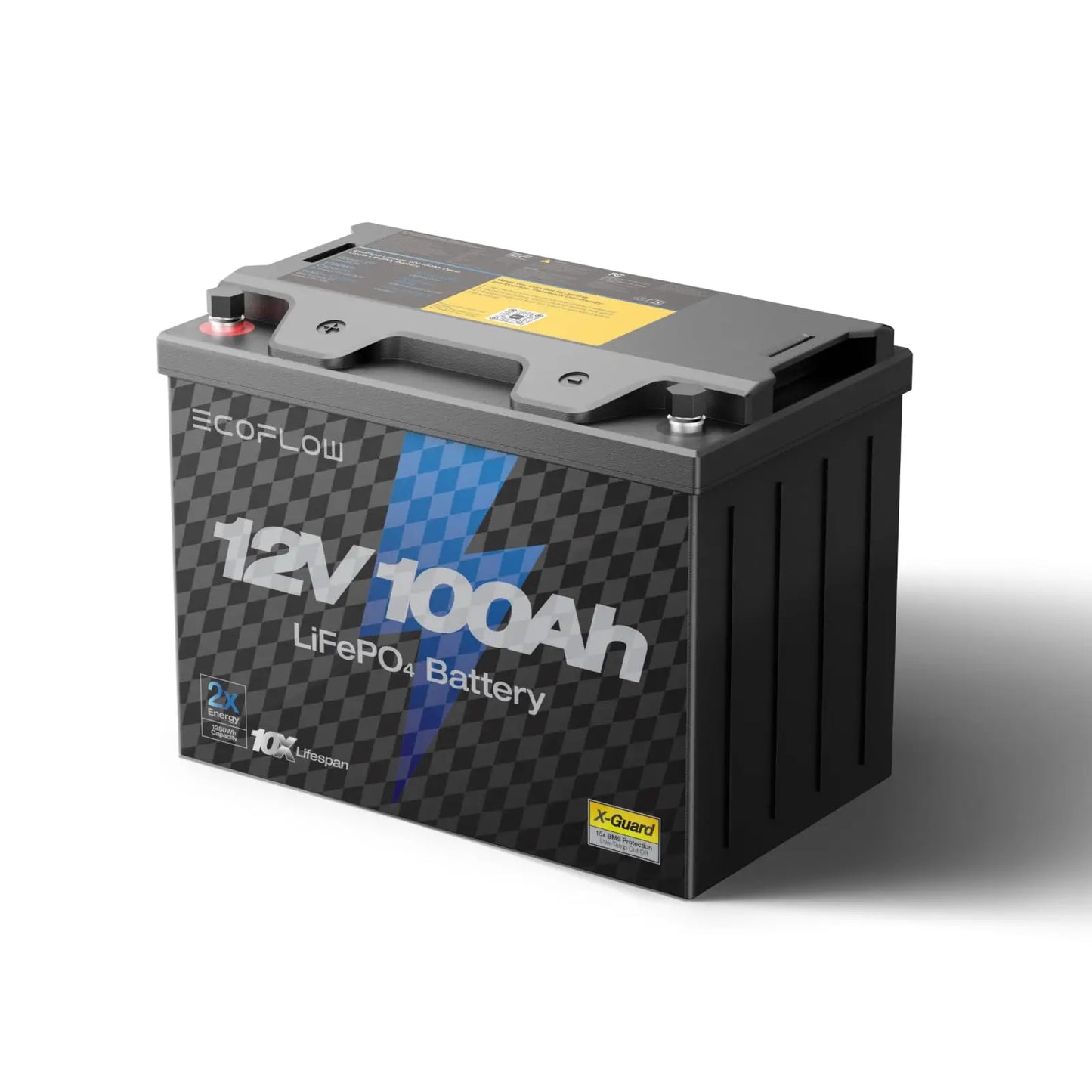 ECOFLOW 12V 100Ah LiFePO4 Battery - Built-In 100A BMS - Renewable Depot