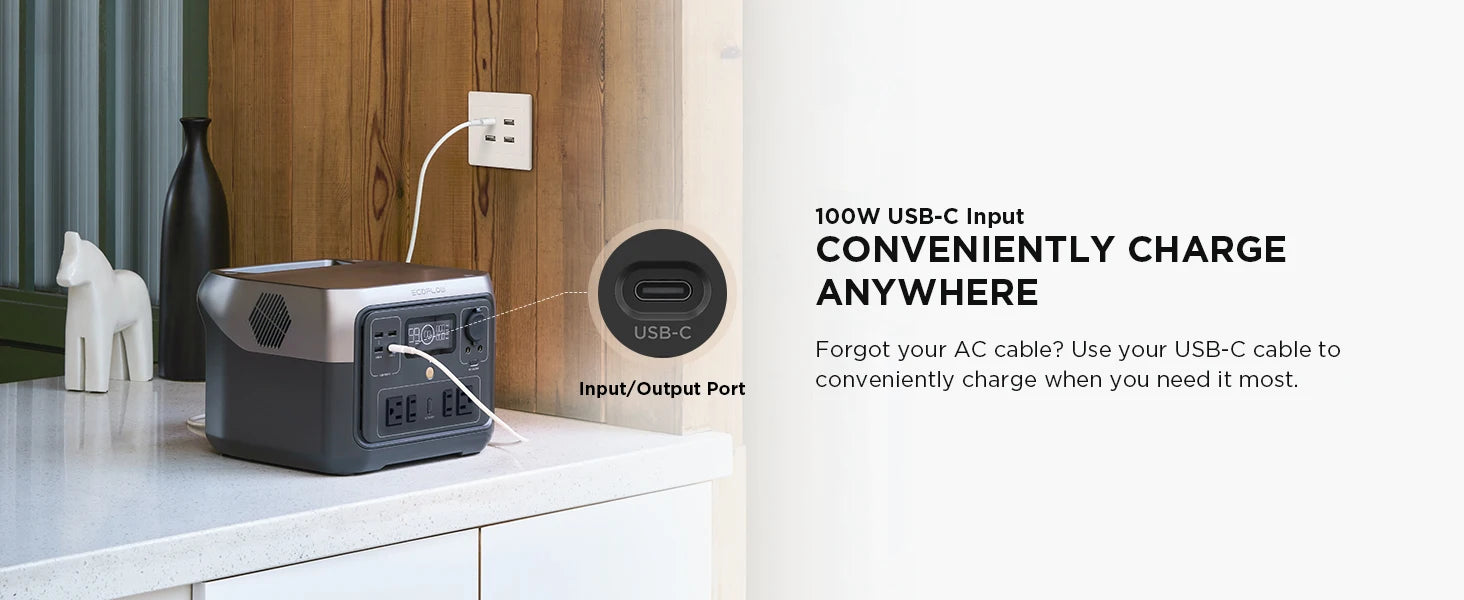 ECOFLOW Portable Power Station RIVER 2 Max, 499Wh/512Wh LiFePO4 Battery - Renewable Depot