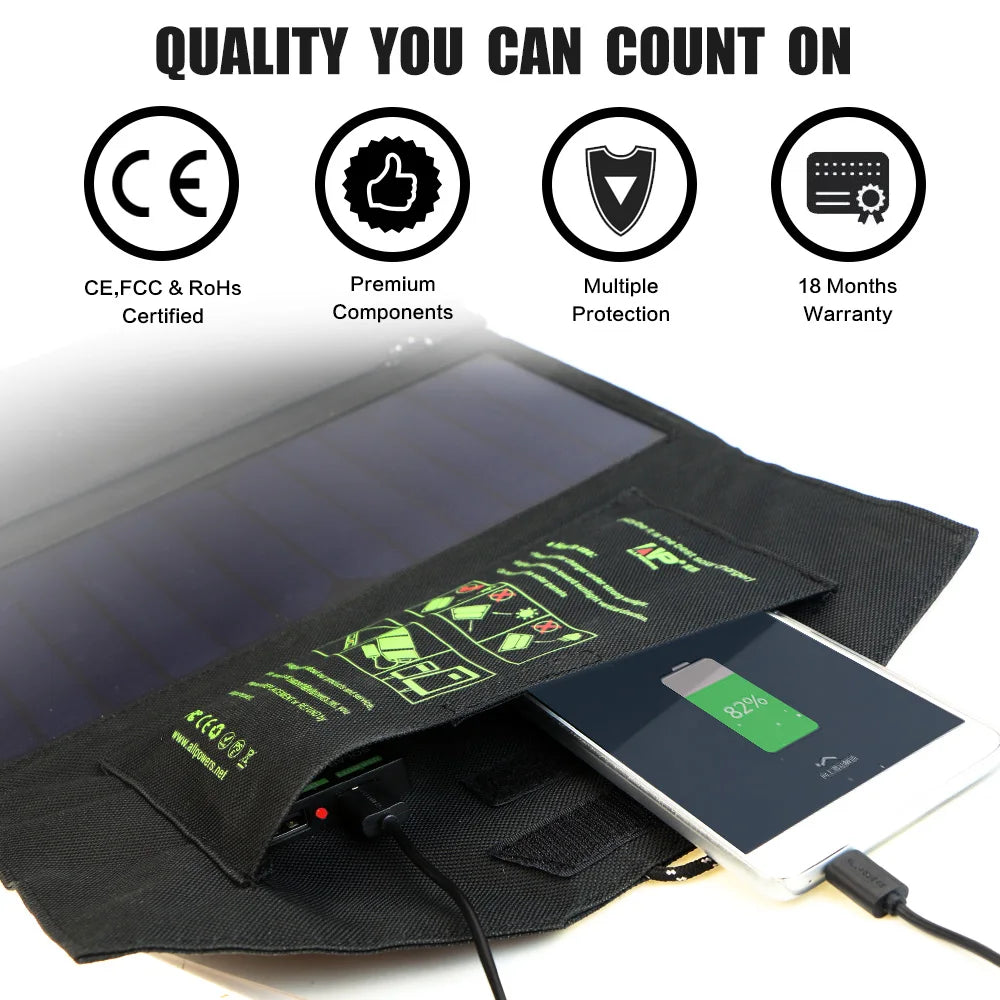 ALLPOWERS Premium 21W - High-Efficiency Foldable Solar Panel