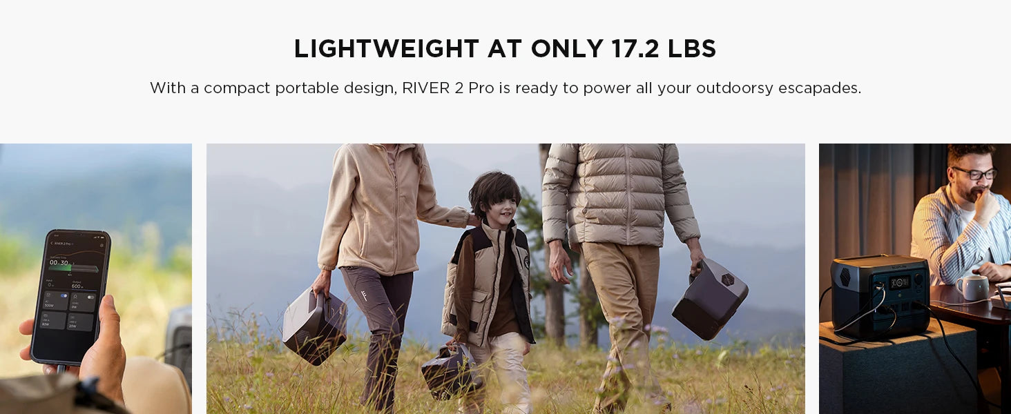 ECOFLOW Portable Power Station RIVER 2 Pro, 768Wh LiFePO4 Battery - USA Stock - Renewable Depot