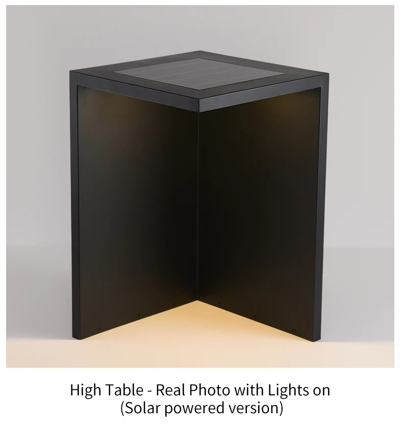 Garden Bar Table & Chair Solar Light - Landscape Outdoor Lighting