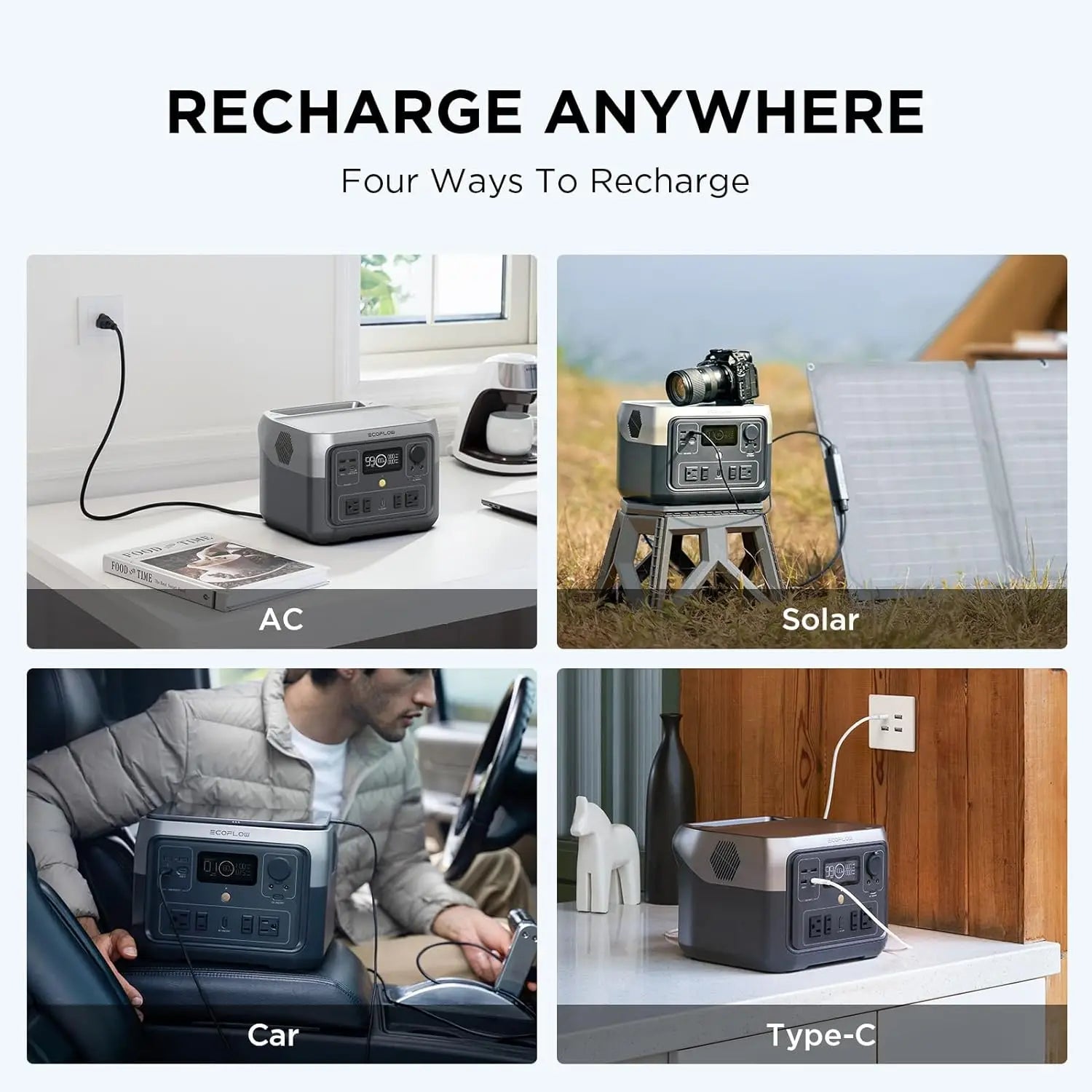 ECOFLOW Portable Power Station RIVER 2 Max, 499Wh/512Wh LiFePO4 Battery - Renewable Depot
