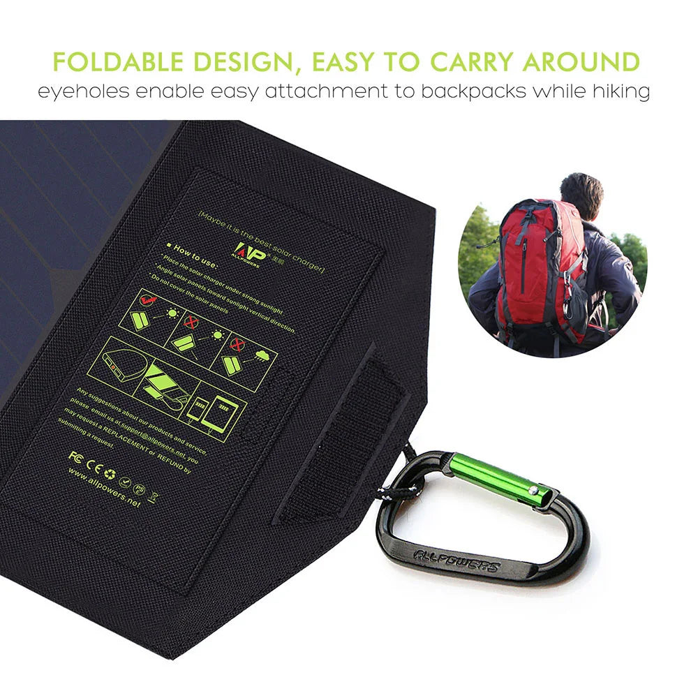 ALLPOWERS Premium 21W - High-Efficiency Foldable Solar Panel