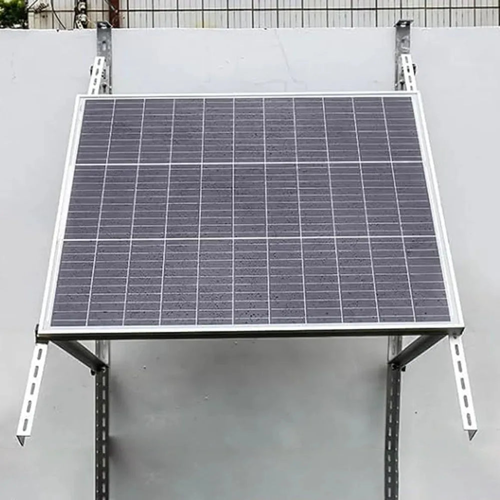 Adjustable Rust-Resistant Solar Panel Holder Hooks – Balcony PV Mount Brackets (Set of 2)