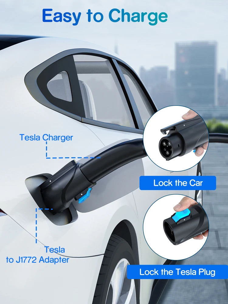Tesla to J1772 Adapters for EV 80A 20kW