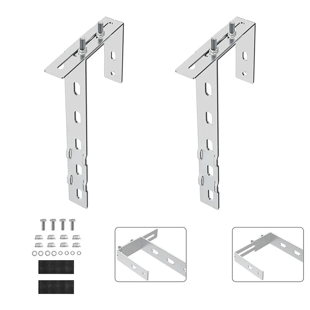 Adjustable Rust-Resistant Solar Panel Holder Hooks – Balcony PV Mount Brackets (Set of 2)