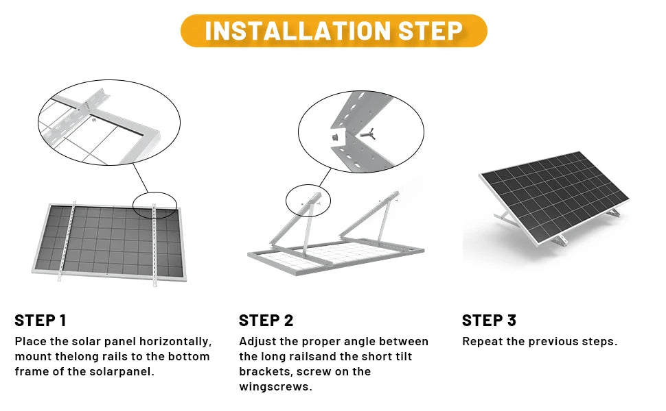 45inch Adjustable Solar Panel Tilt Mount Brackets - Renewable Depot