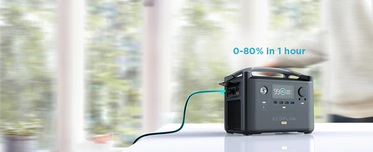 ECOFLOW RIVER Pro Portable Power Station 720Wh - US plug - Renewable Depot