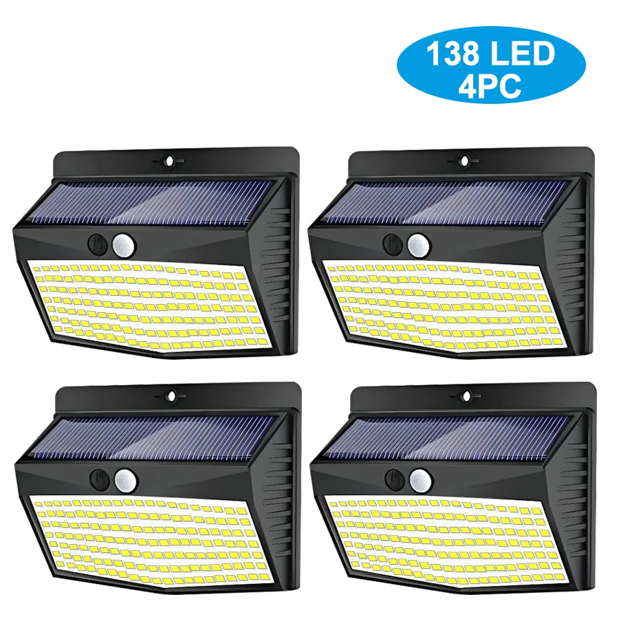 138 LED Solar Outdoor Lights