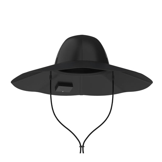 ECOFLOW Power Hat, Solar Charging Hat, XL 24 inch, Black - Renewable Depot