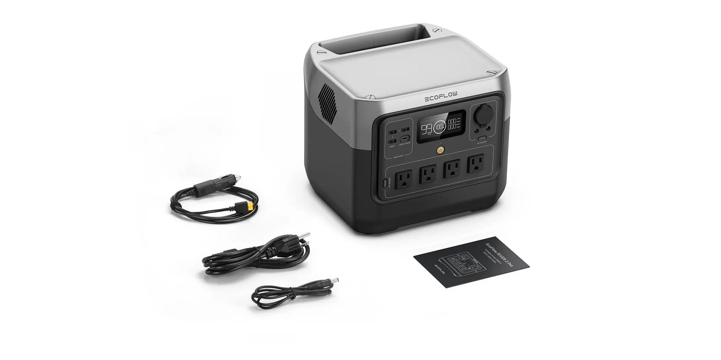 ECOFLOW Portable Power Station RIVER 2 Pro 700, 716Wh LiFePO4 Battery Solar Generator - Renewable Depot