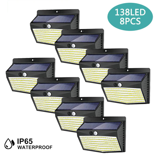138 LED Solar Outdoor Lights