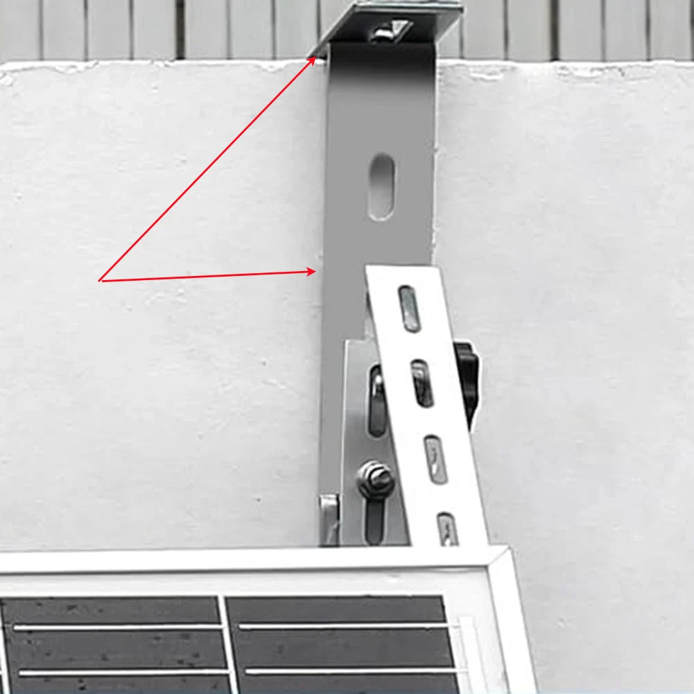 Adjustable Rust-Resistant Solar Panel Holder Hooks – Balcony PV Mount Brackets (Set of 2)