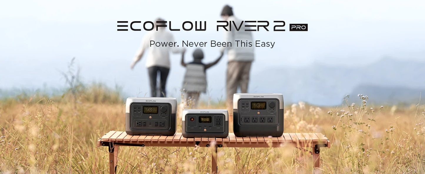 ECOFLOW Portable Power Station RIVER 2 Pro, 768Wh LiFePO4 Battery - USA Stock - Renewable Depot