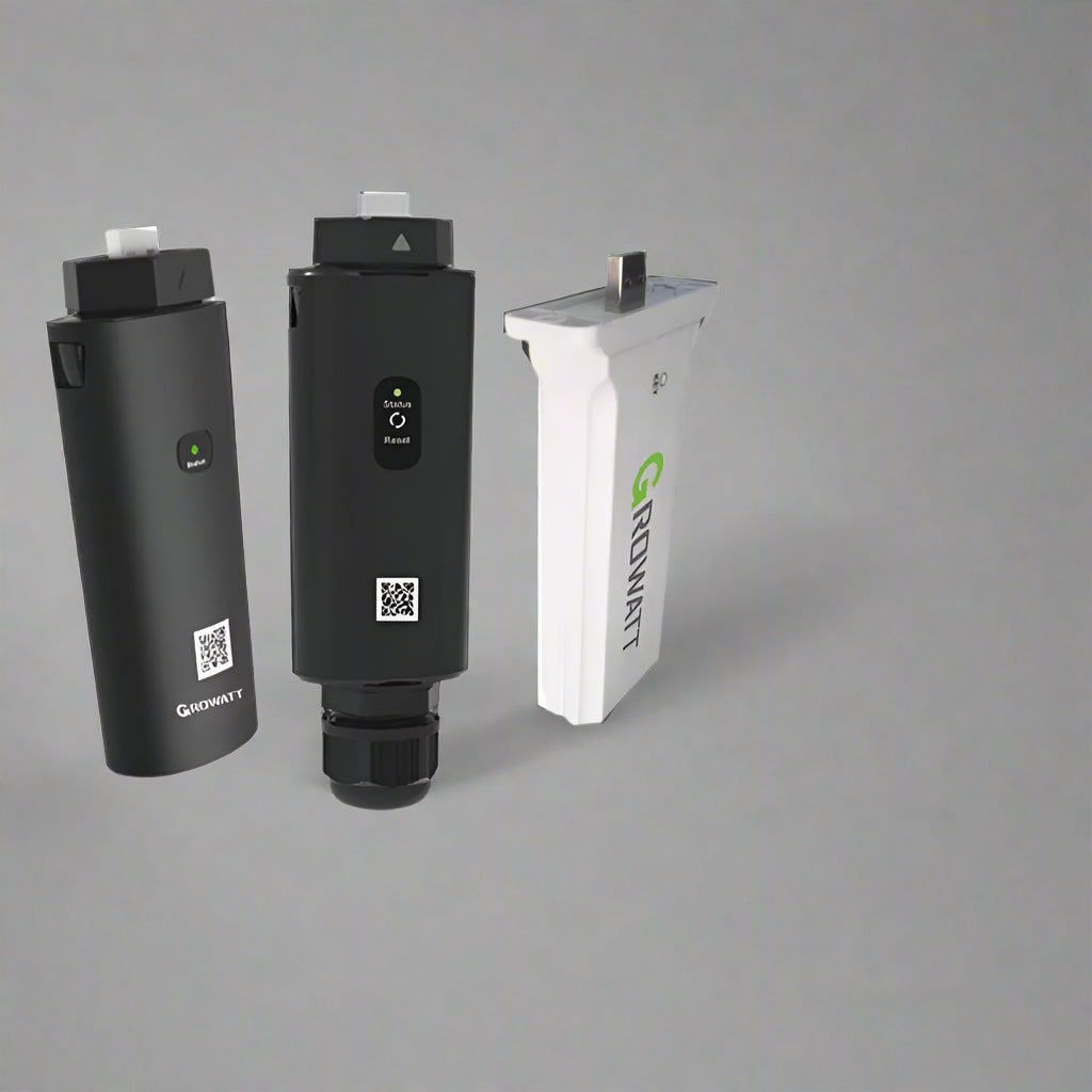 Growatt Inverter WIFI Module with 'On Grid' and 'Off Grid' options on a white background.