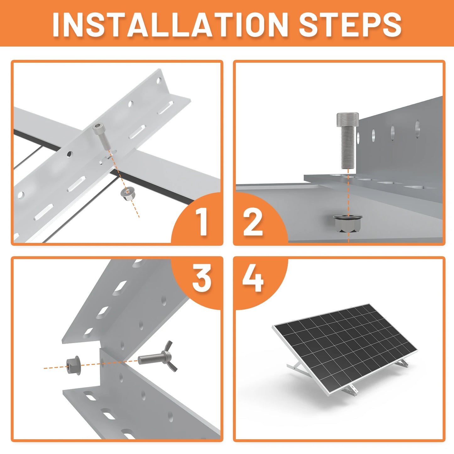 45inch Adjustable Solar Panel Tilt Mount Brackets - Renewable Depot