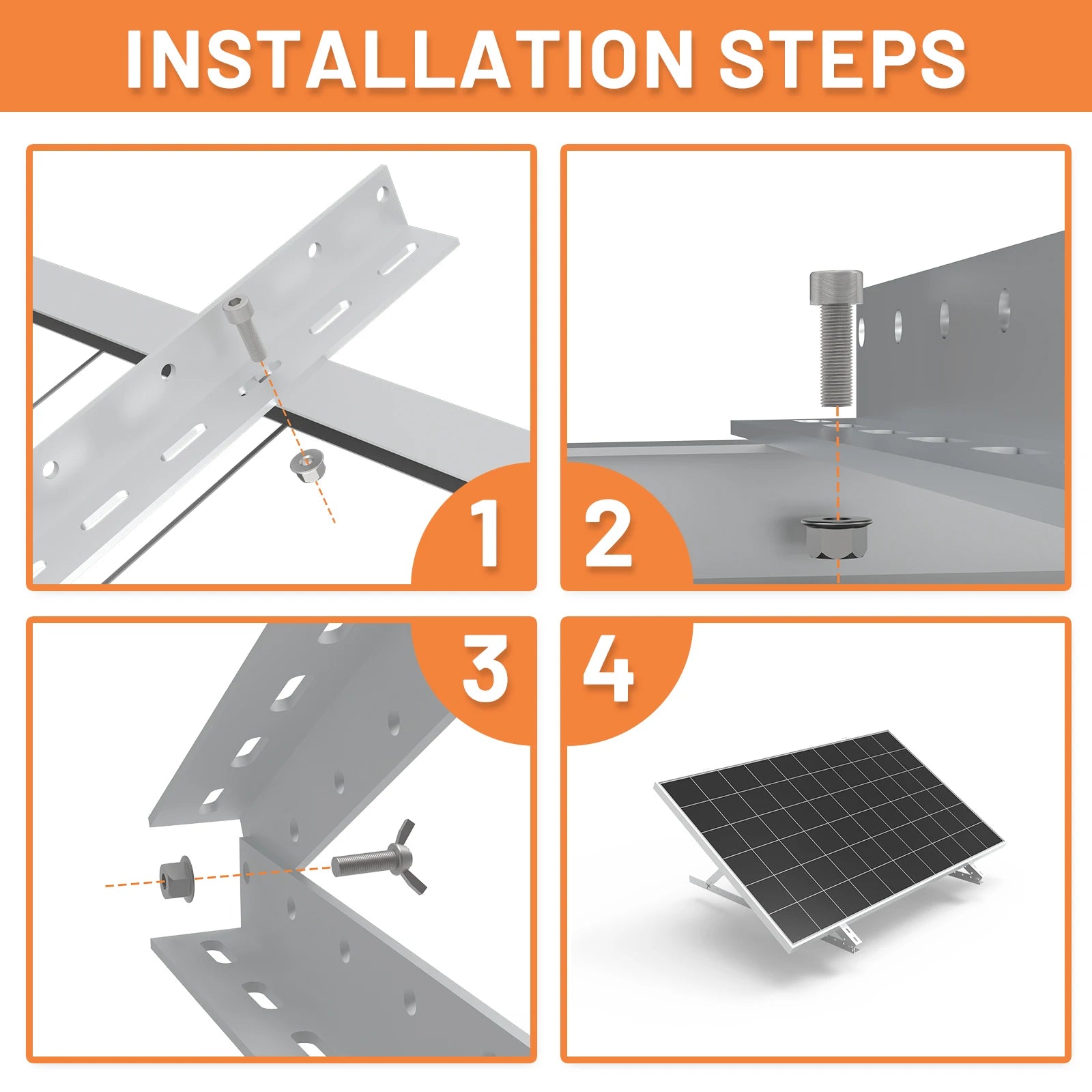 45inch Adjustable Solar Panel Tilt Mount Brackets - Renewable Depot