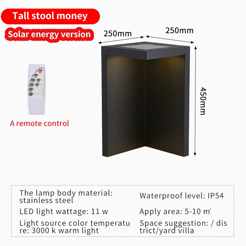 Garden Bar Table & Chair Solar Light - Landscape Outdoor Lighting